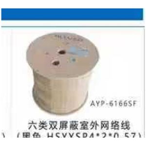 Cat6二重遮蔽室外LANケーブル（黒色）
